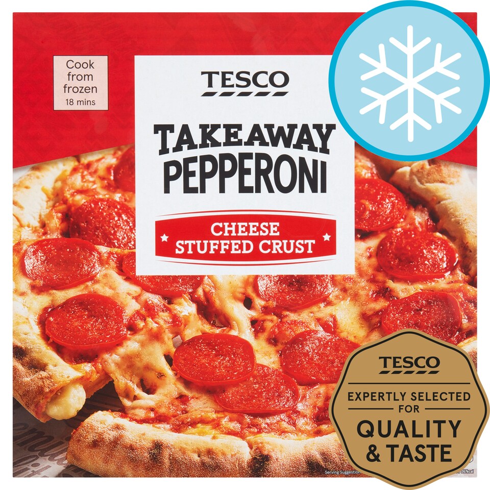 Tesco Takeaway Stuffed Crust Pepperoni Pizza 436G