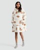 image 2 of F&F Curtis The Dog Fleece Curtis Dog Print Pyjama Hoodie in Cream