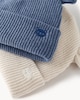 image 2 of F&F Baby 2-Pack Ribbed Bear Ear Beanies in Multi