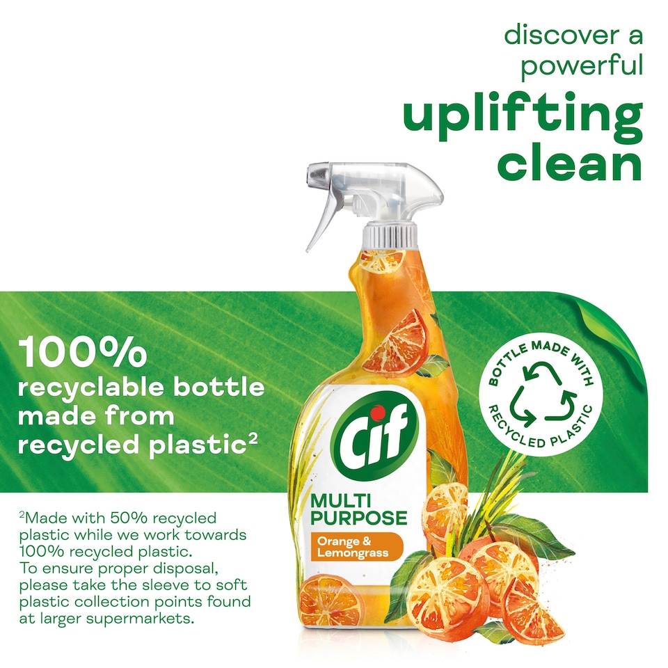 image 1 of Cif Multipurpose Cleaner Spray Orange & Lemongrass 750ml