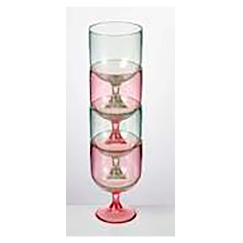 F&F Home Plastic Stacking  Wine glass set of 4 