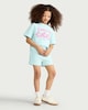 image 2 of F&F Girls Pure Cotton California Sweat Top in Turquoise