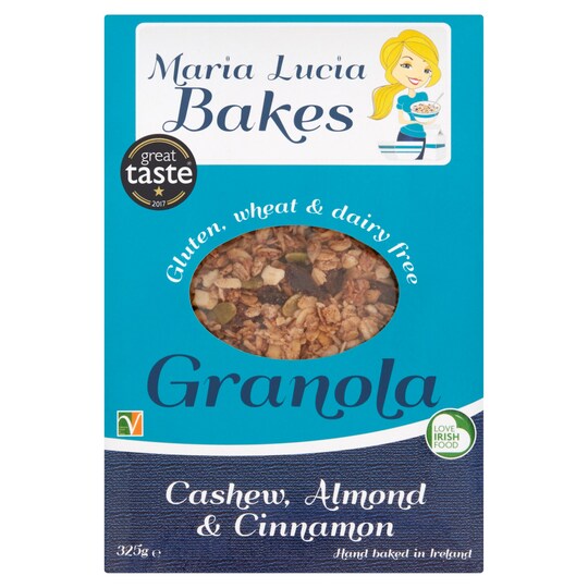 M/Lucia Bakes Granola Cashew Almond And Cinnamon 325G Tesco Groceries