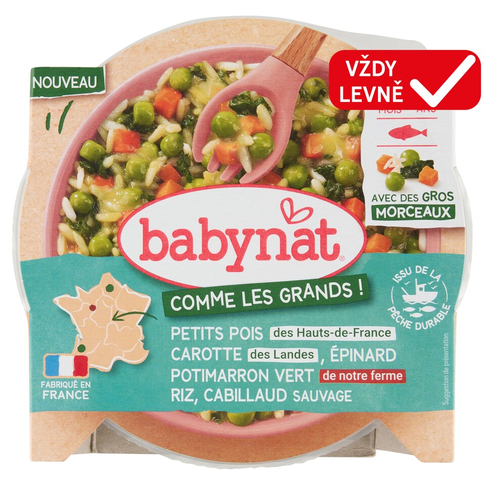 Babynat Zelenina s divokou treskou a rýží 200g