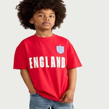 England Pure Cotton T-Shirt in Red