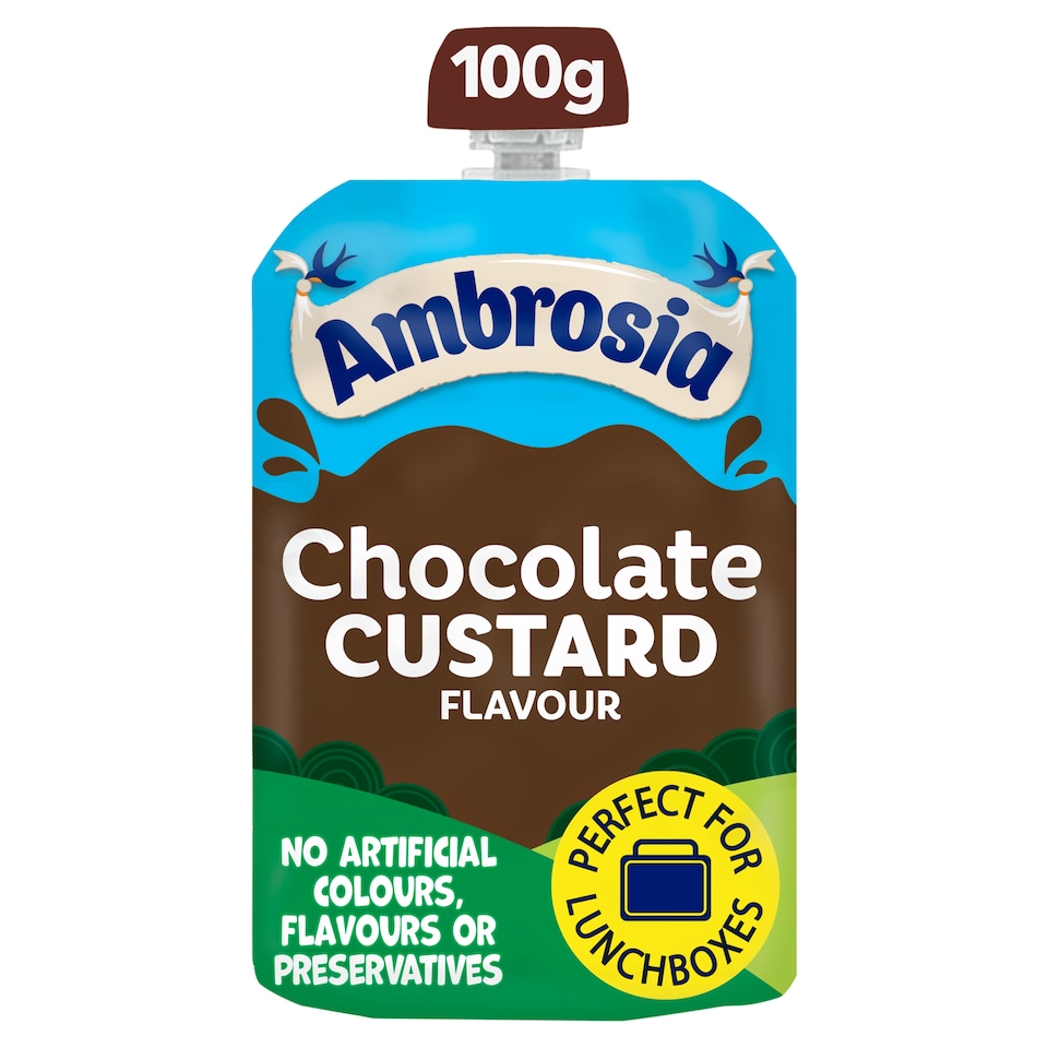 image 1 of Ambrosia Chocolate Custard Dessert Snack Pouch 100g