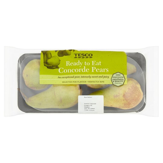 Tesco Ready To Eat Concorde Pears 4Pack 580G