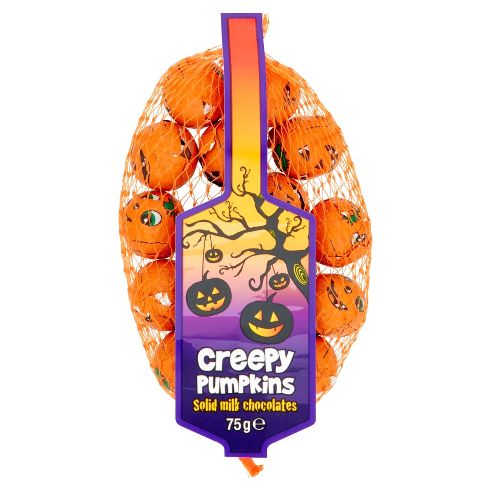 Klc Creepy Pumpkins Solid Milk Chocolate 75G