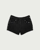 image 4 of OH ME OH MY Studded Denim Shorts in Black