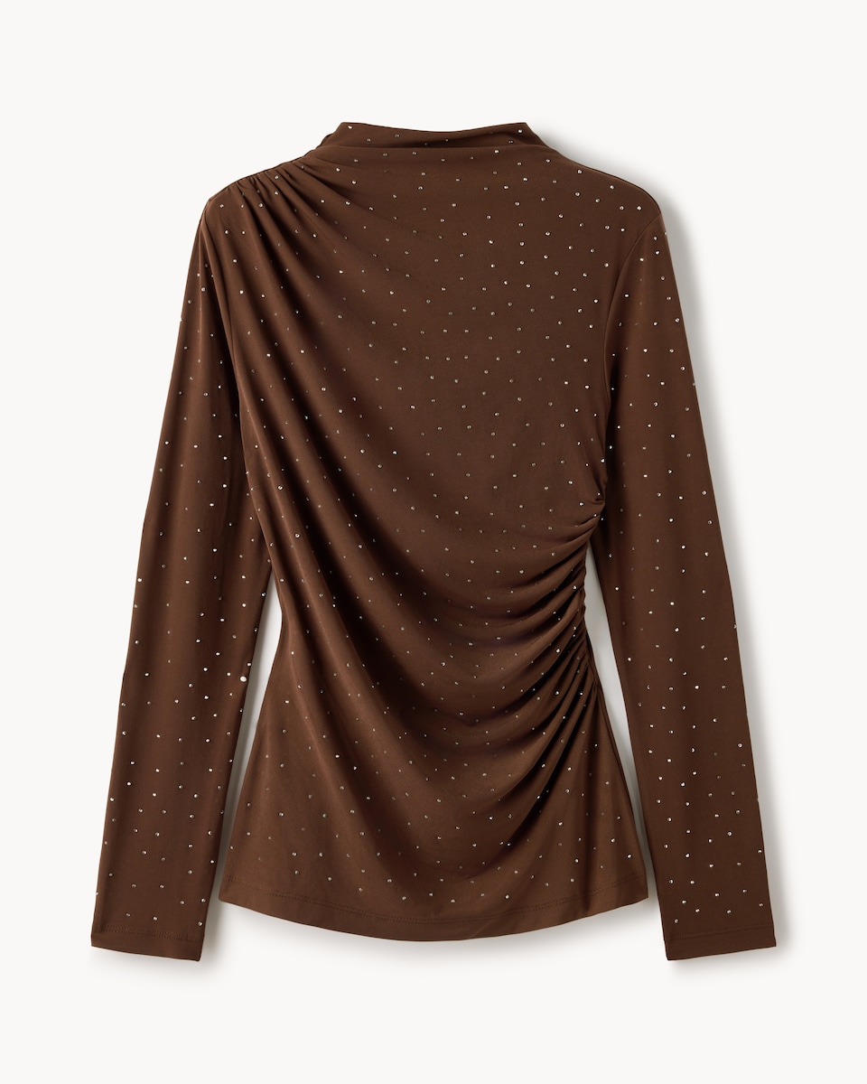 F&F Embellished Long Sleeved Top in Mink