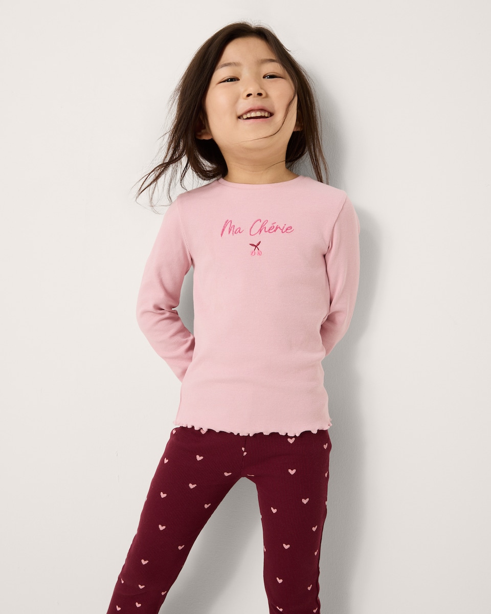 image 1 of F&F Girls 5-Pack Cotton Rich Ribbed Tops in Multi Pink