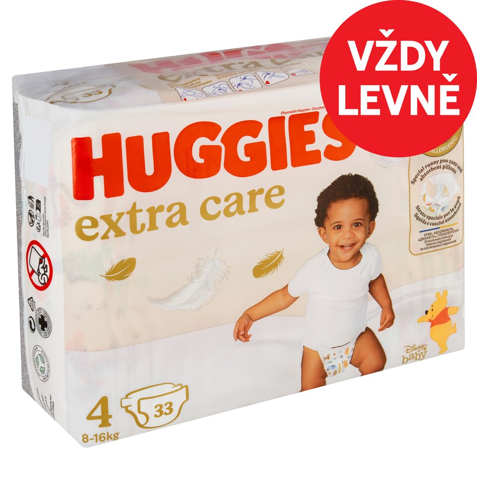 Huggies Extra Care Diapers Size 4 Children 8-16kg 33 pcs