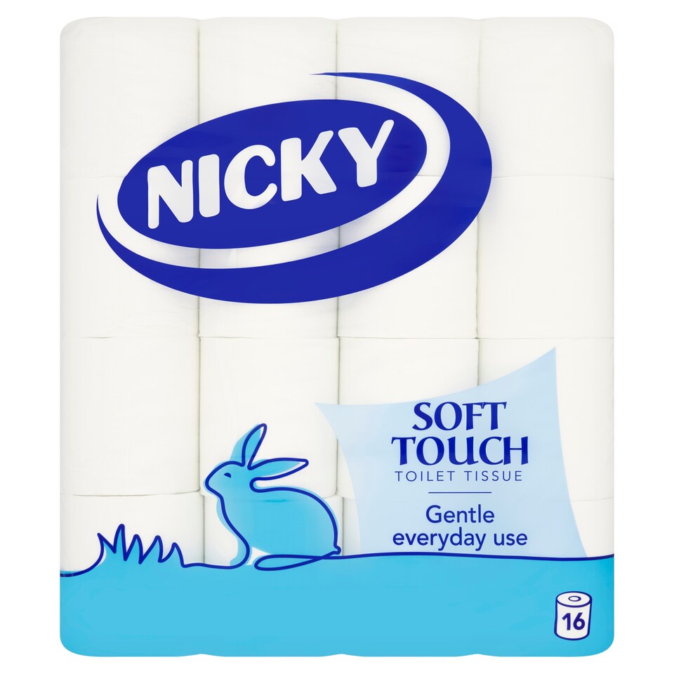 Nicky Soft Touch Toilet Tissue 2 Ply 16 Rolls