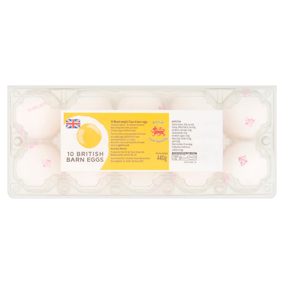 image 1 of Tesco British Barn Eggs 10 Pack