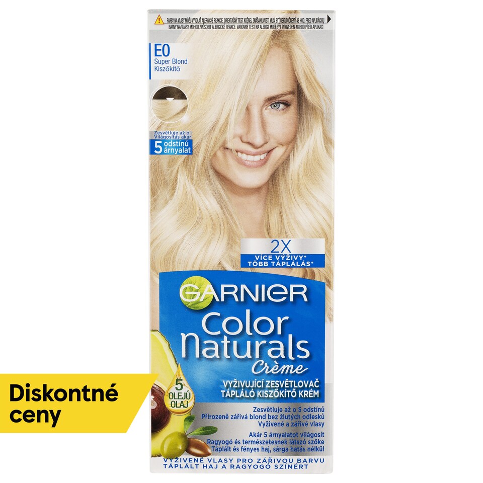 Garnier Color Naturals permanentná farba na vlasy E0 Super blond, 60 +40 +12 ml
