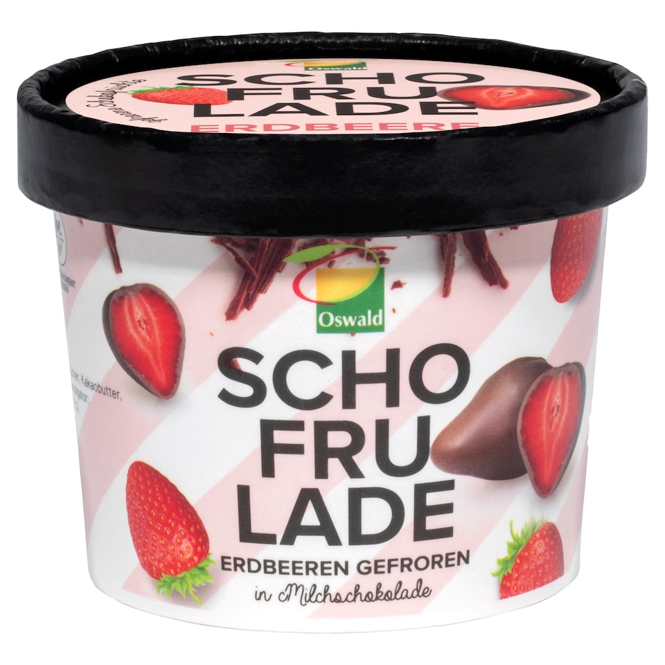 Oswald Schofrulade Hlbokomrazené jahody v mliečnej čokoláde 130 g