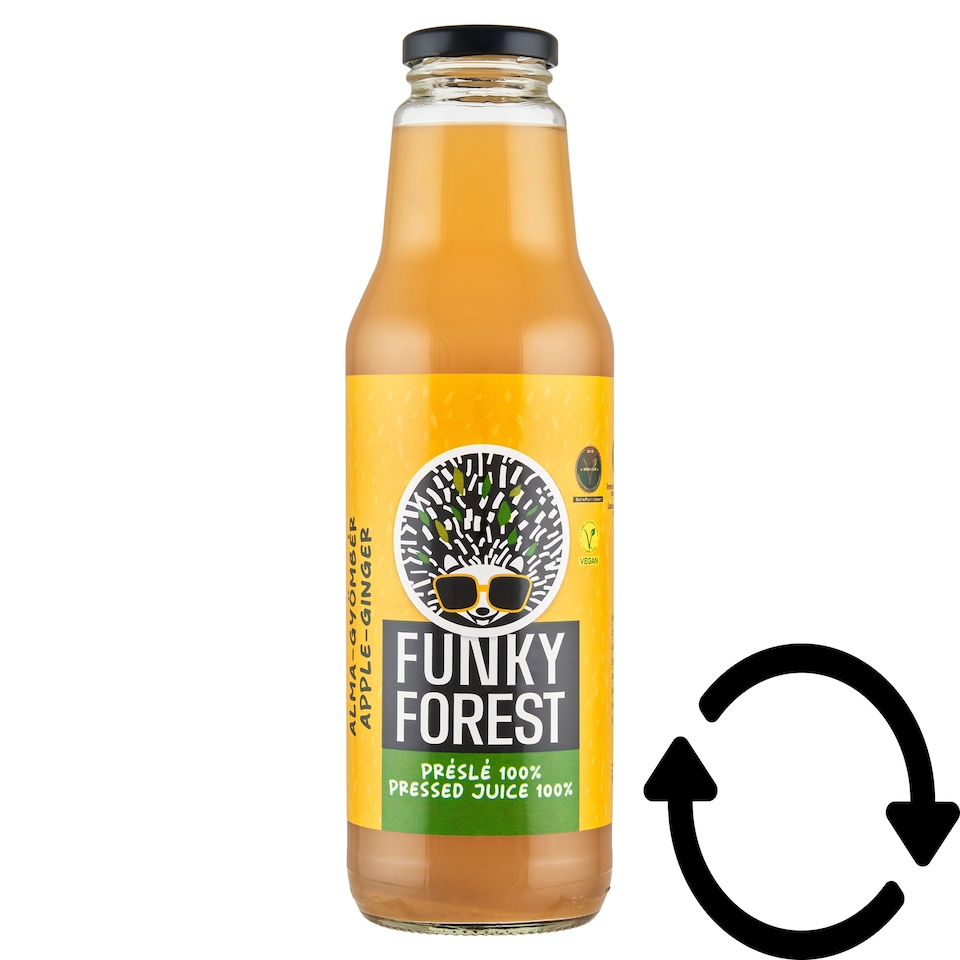 Funky Forest 100% Apple-Ginger Pressed Juice 750 ml