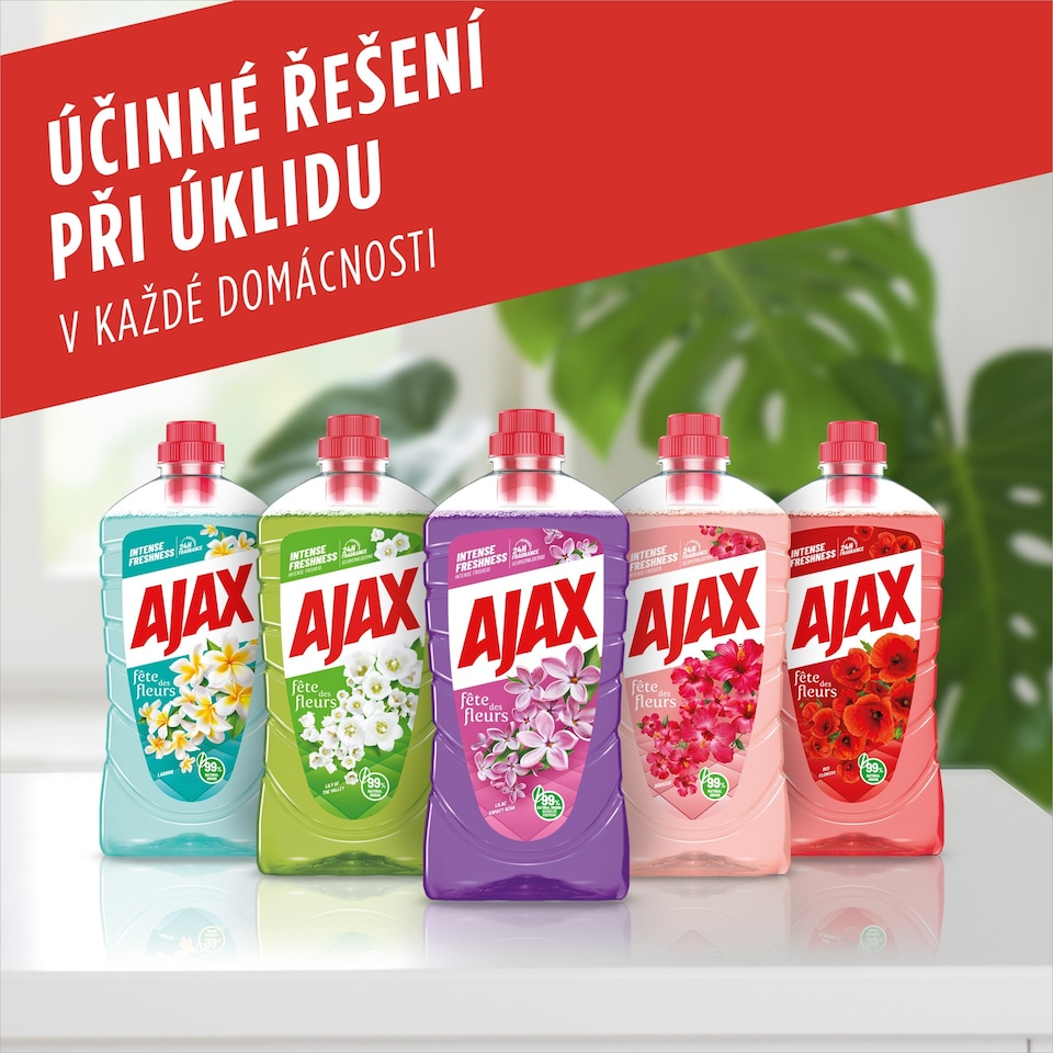 Obrázek 1 pro produkt Ajax Floral Fiesta Lilac Flower univerzální čistící prostředek 1000 ml
