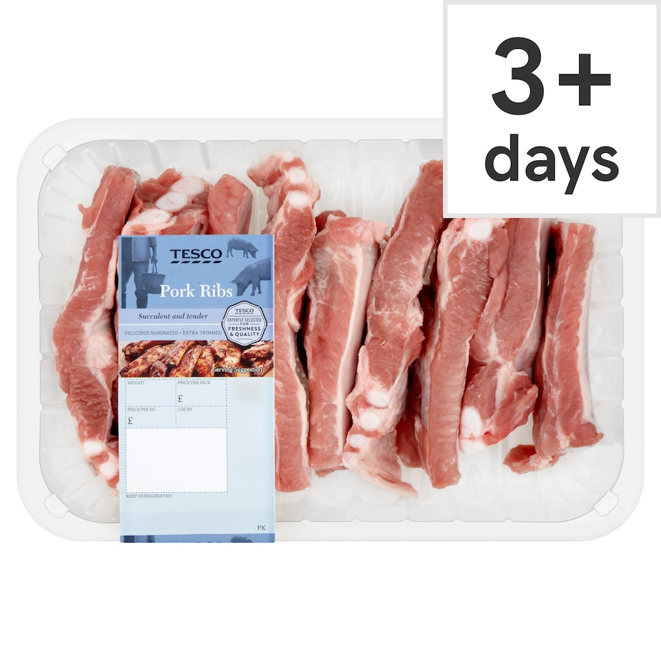 image 1 of Tesco Pork Ribs 700G