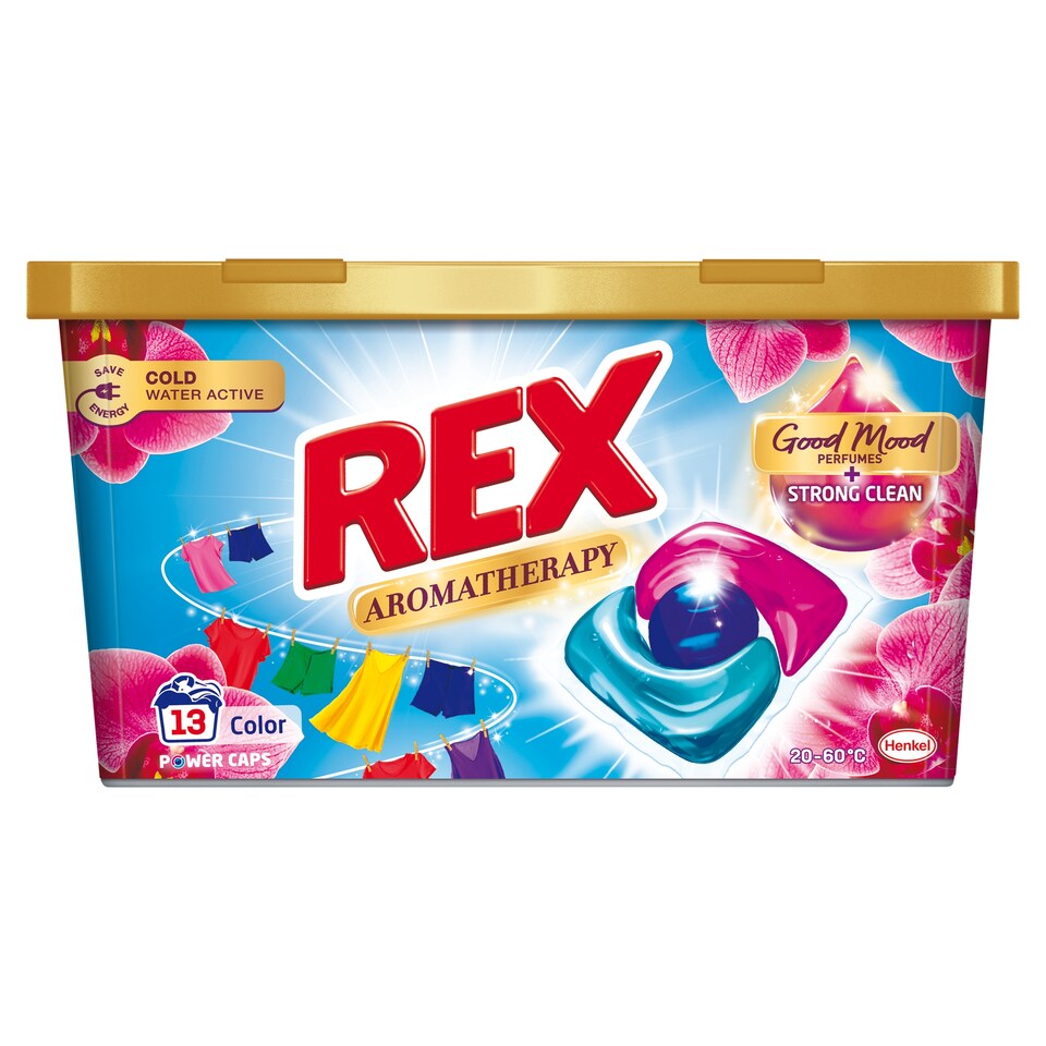 Rex Power Caps Aromatherapy Good Mood Concentrated Pre-Dosed Detergent 13 Washes 156 g