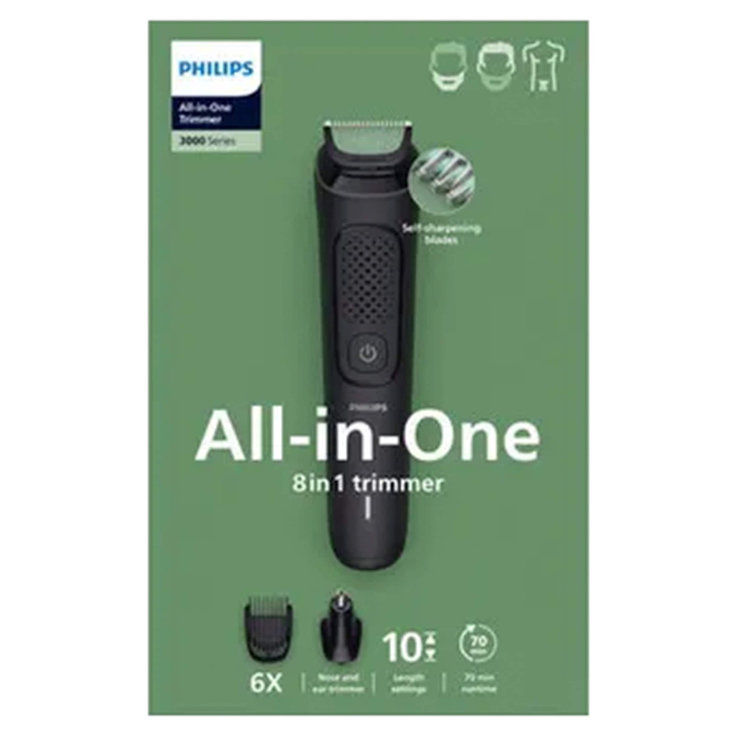 Philips Series 3000, All-in-one, 8-in-1 Trimmer for Face and Body - MG3940/15