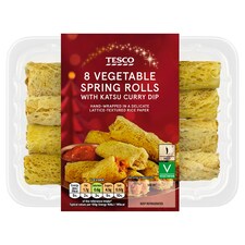 Tesco 8 Katsu Vegetable Rolls and Dip 222g
