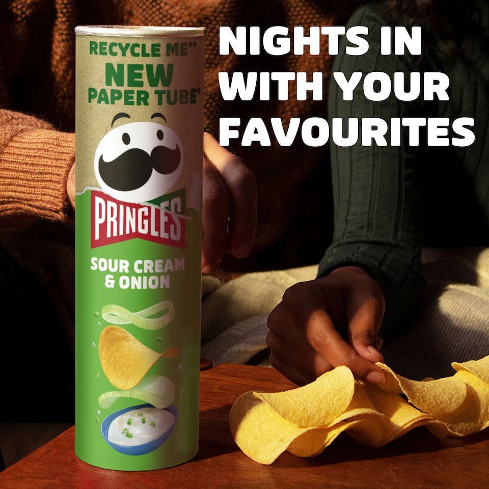 image 1 of Pringles Sour Cream & Onion Sharing Crisps 185g