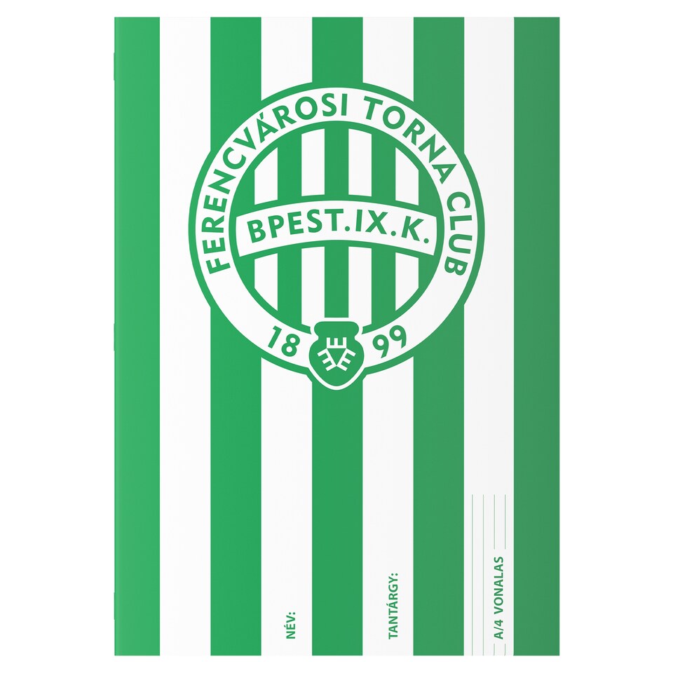 Ferencvárosi Torna Club A4-es méretű fűzött, 32 lapos füzet