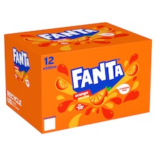 Fanta Orange Soft Drink - 12 x 330ml