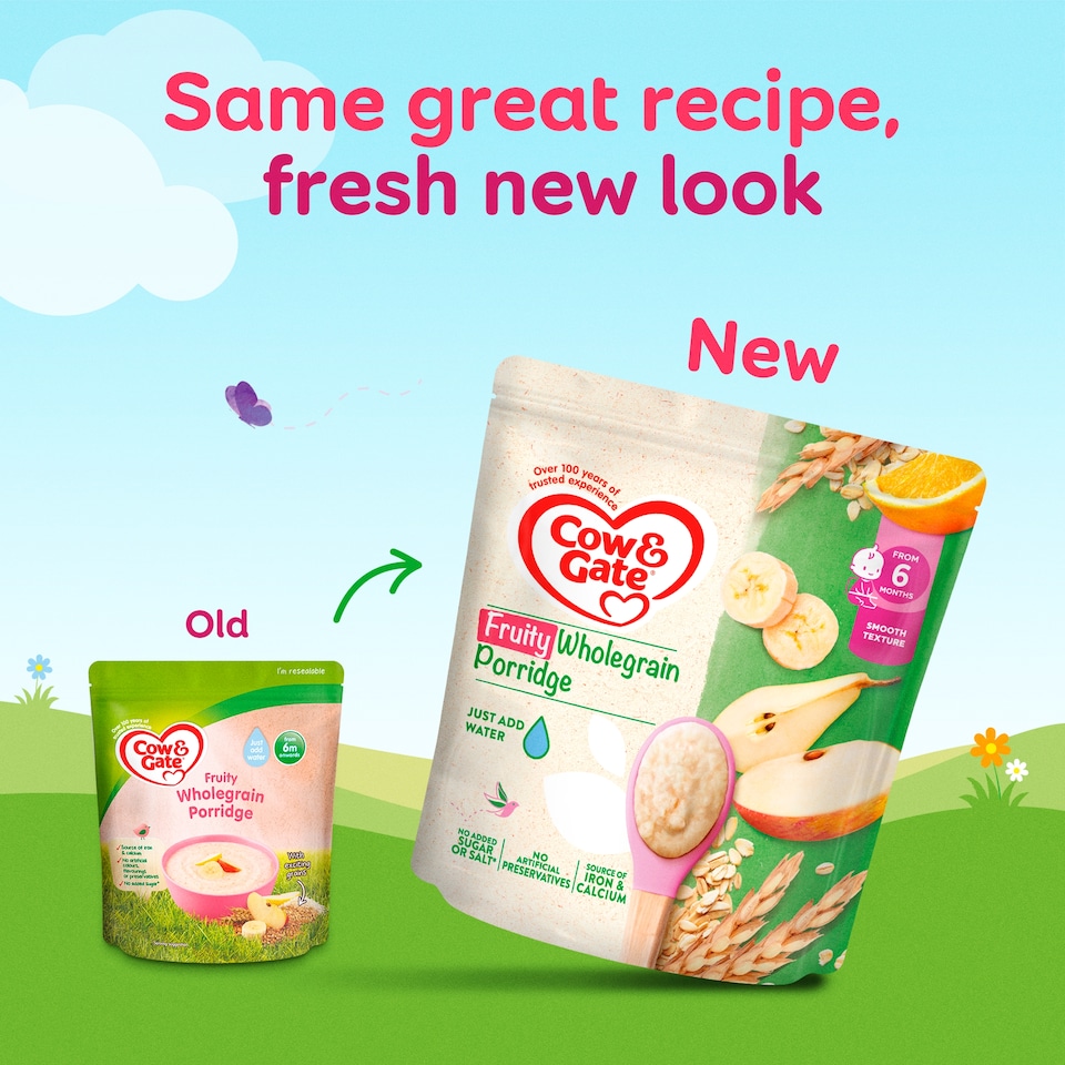 image 1 of Cow & Gate Fruity Wholegrain Porridge +6 Months 125G