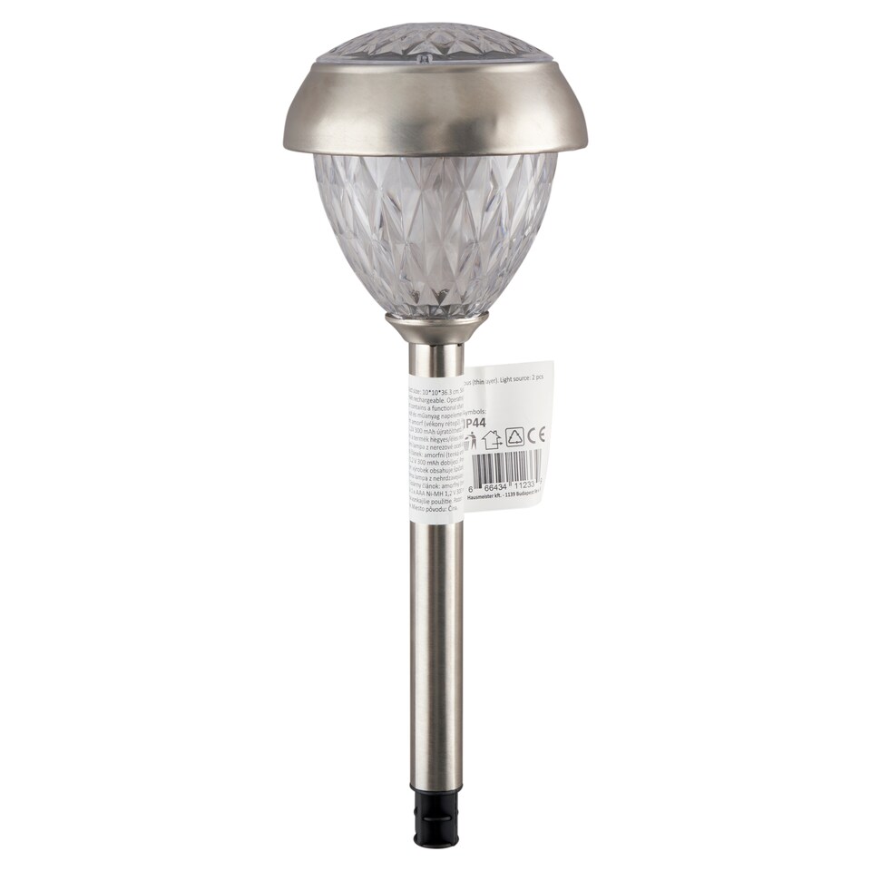 GM3001 solárna lampa z nehrdzavejúcej ocele a plastu 10 x 10 x 36,3 cm