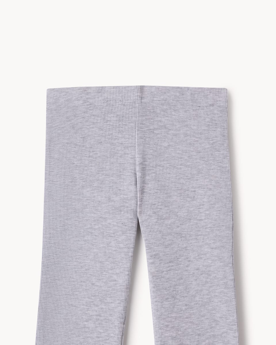 image 1 of F&F Girls 5-Pack Cotton Rich Ribbed Flared Leggings in Multi