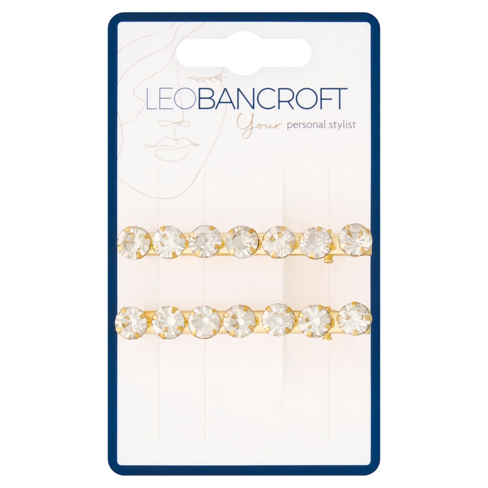 Leo Bancroft Crystal Gem Clips 2 Pack