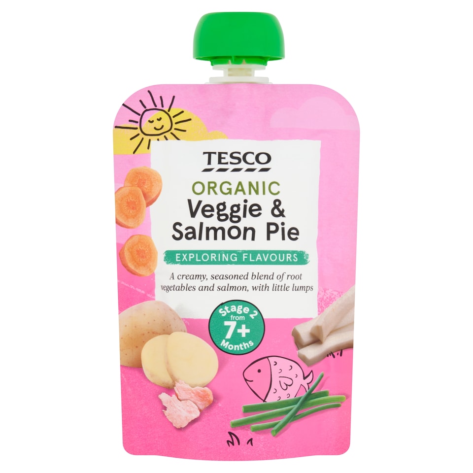 Tesco Veggie & Salmon Pie 130G