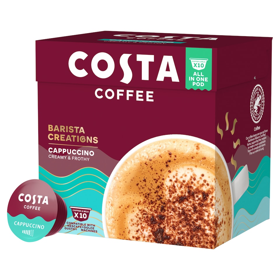 image 1 of Costa Coffee Cappuccino Signature Blend 16 Pods 146.4G