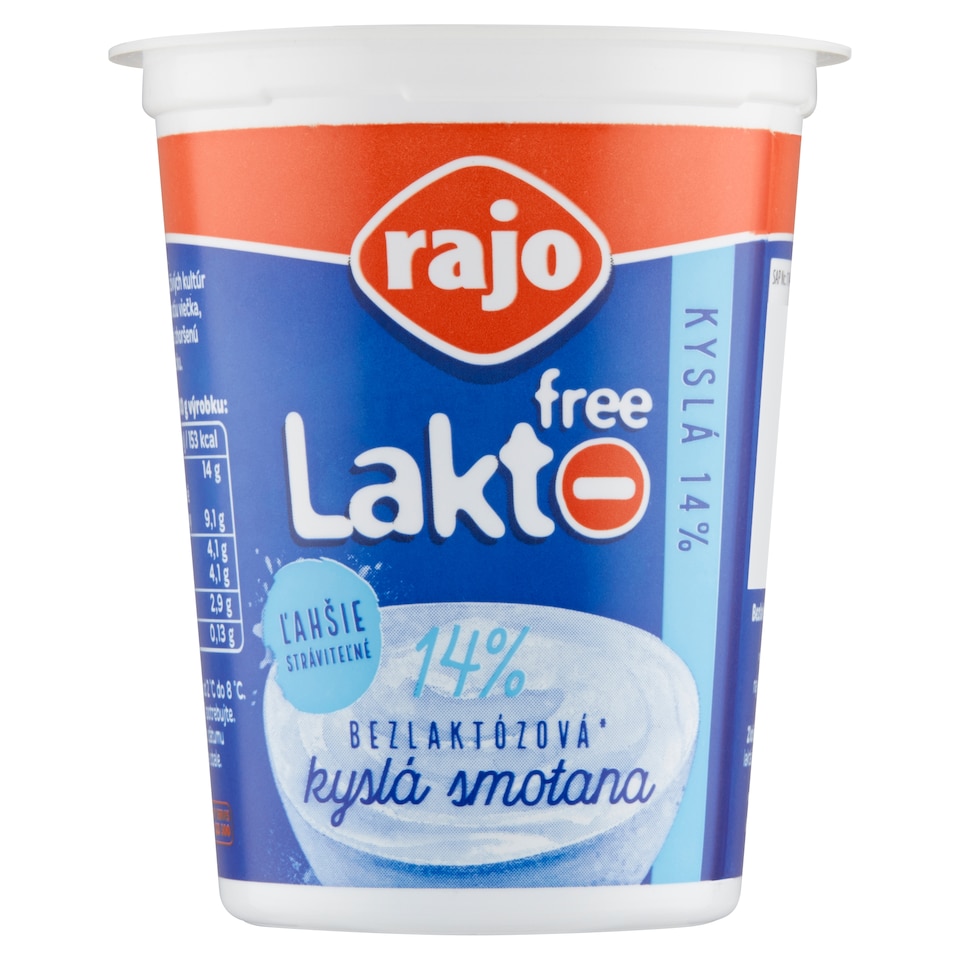 obrázok 1 z Rajo Lakto Free Smotana kyslá 14% 200 g