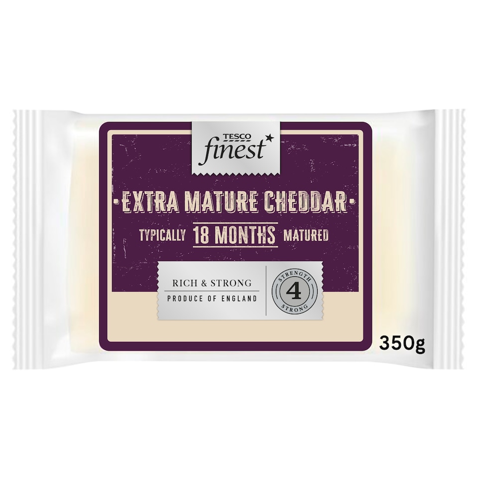 Tesco Finest Extra Mature English Cheddar Cheese 350G