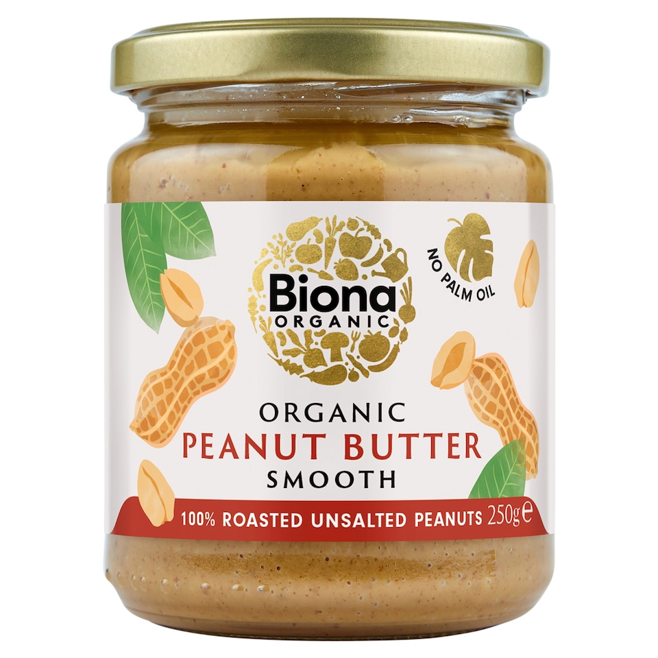 Biona Organic Smooth Peanut Butter No Salt 250g
