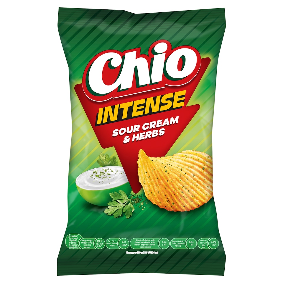 Chio Intense tejfölös-zöldfűszeres ízű burgonyachips 55 g