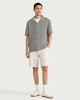 image 3 of The F&F Edit Cotton Rich Striped Short Sleeve Shirt in Multi Black