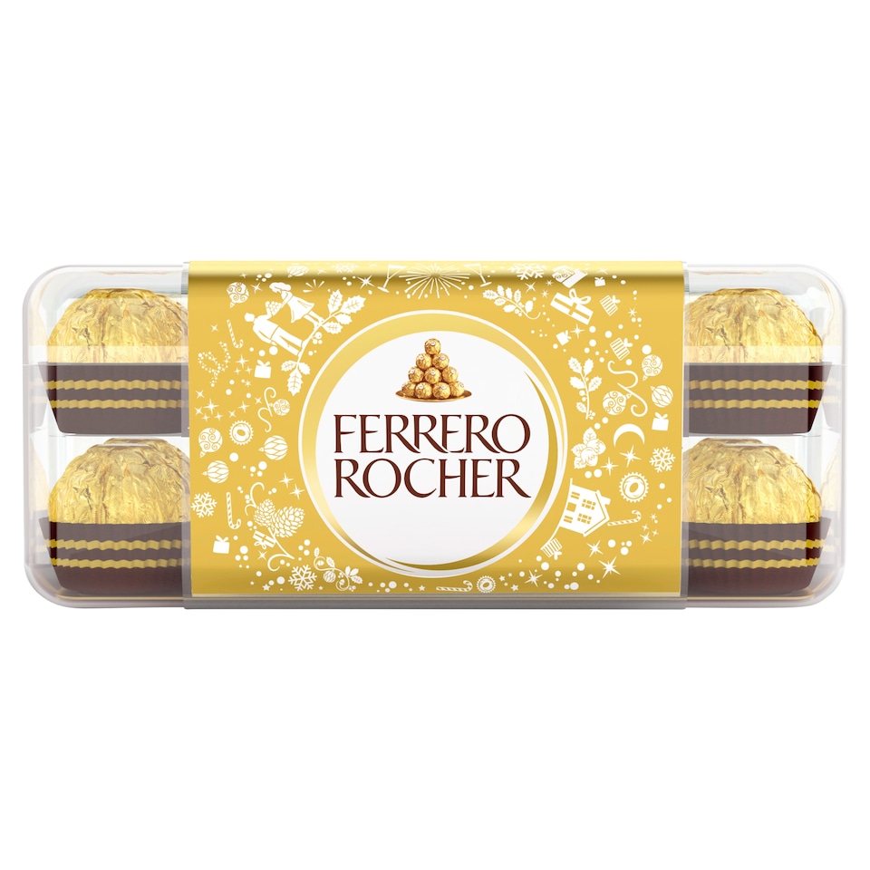 image 1 of Ferrero Rocher Wafers with Milk Chocolate Coating and Crushed Hazelnuts 30 pcs 375g