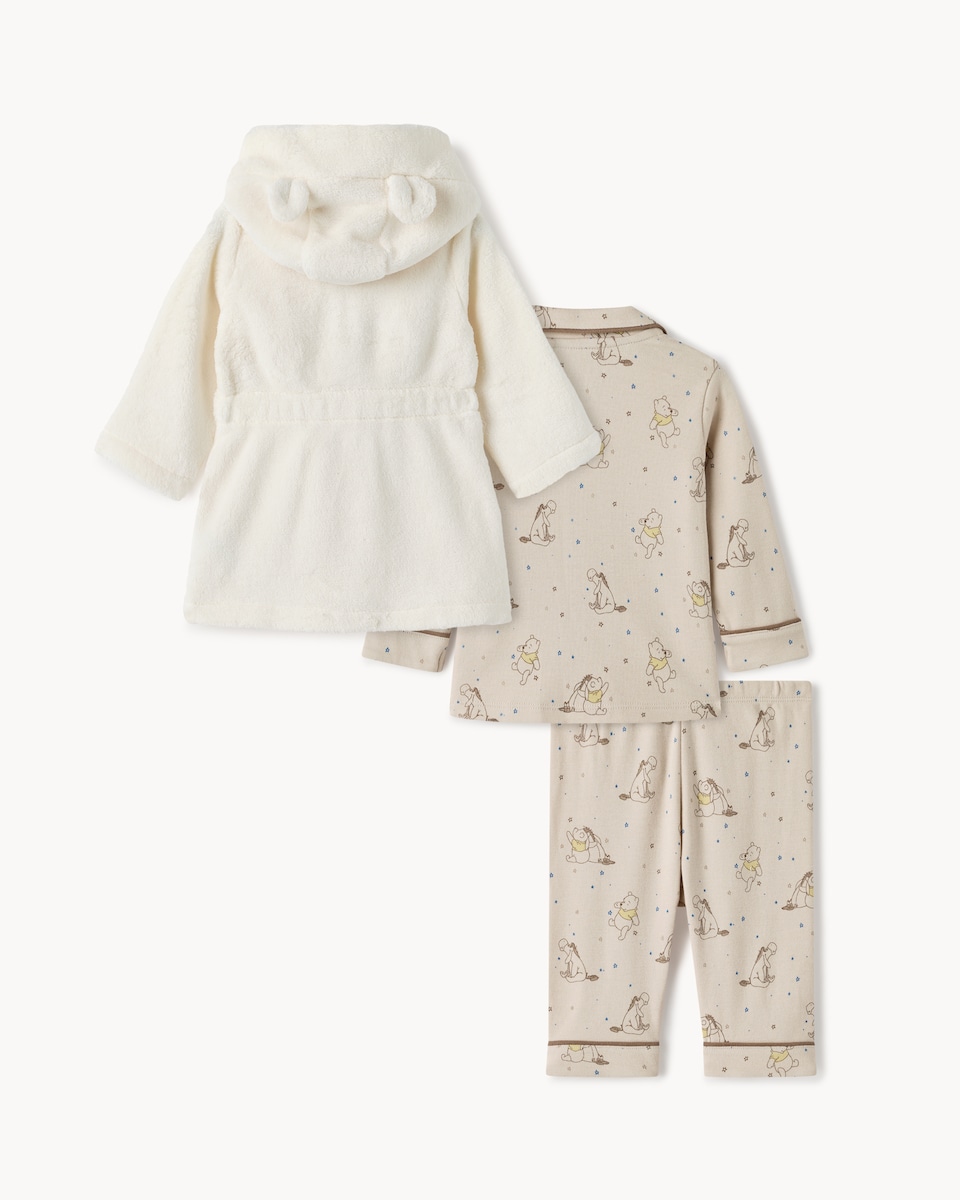 image 1 of Disney Winnie the Pooh 3-Piece Pyjama Set in White