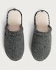 image 2 of F&F Borg Textured Backless Mule Slippers in Grey