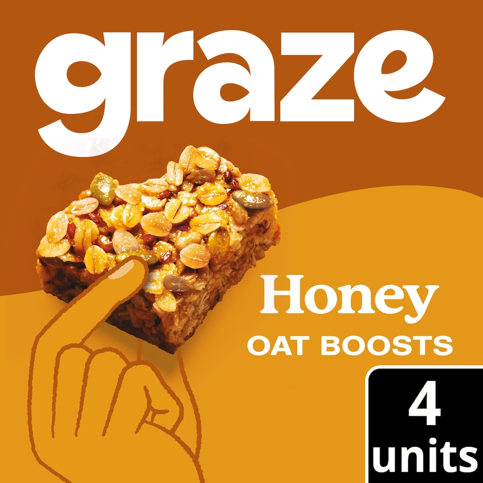 image 1 of Graze Honey Oat Boost Flapjack Snack 4x30G