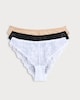 image 4 of F&F 3-Pack Lace Brazilian Knickers in Multi