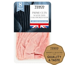 Tesco British Pork Wafer Thin Oak Smoked Ham 125G