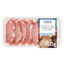 Tesco Pork Loin Steaks 960G