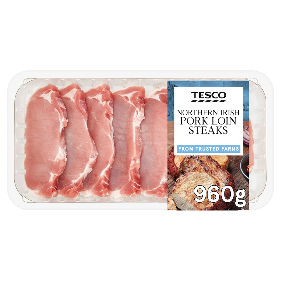 Tesco Pork Loin Steaks 960G