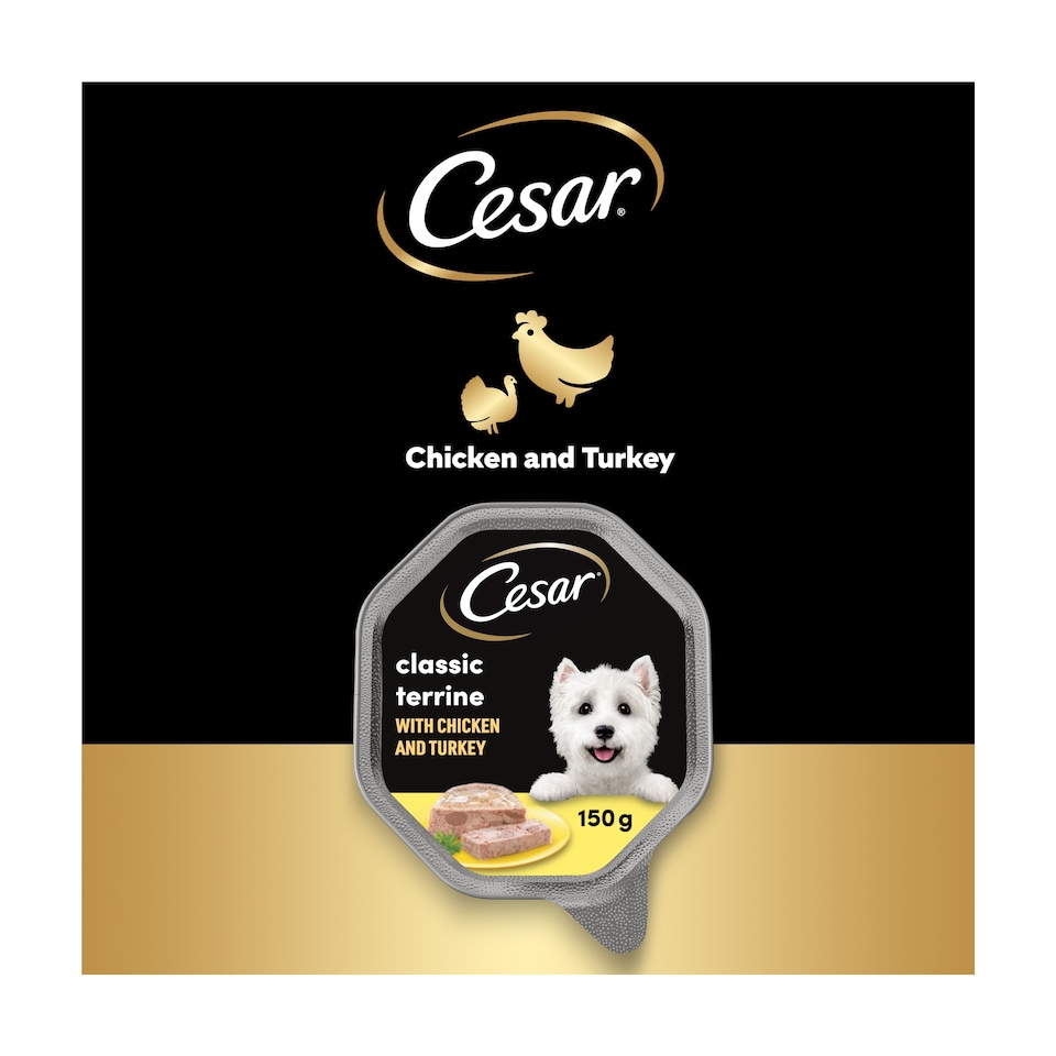 image 1 of Cesar Classic Terrine Chicken & Turkey Dog Food 150G