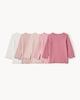 image 2 of F&F Baby 5-Pack Cotton Rich Ribbed Tops in Pink